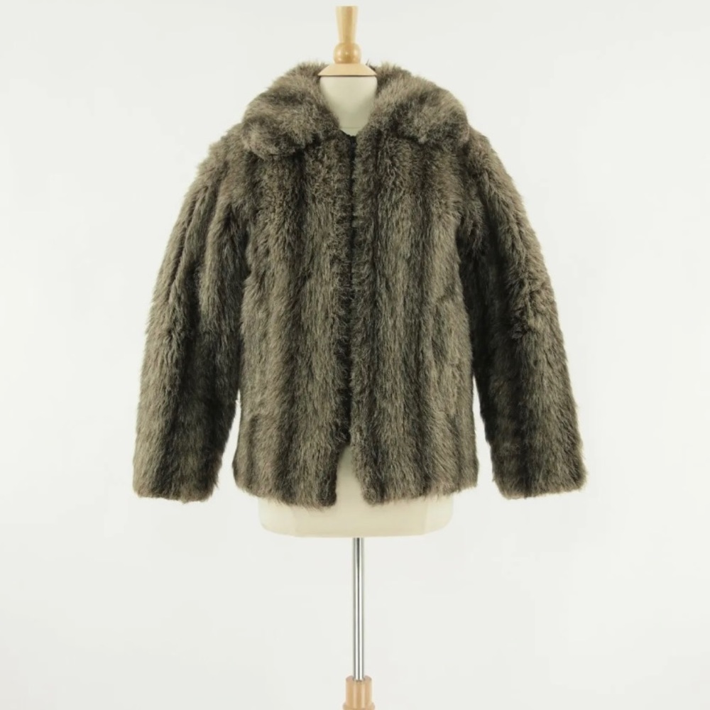 Vintage vtg Hansa Branta Faux Fur Goose Down Puffer Coat Jacket